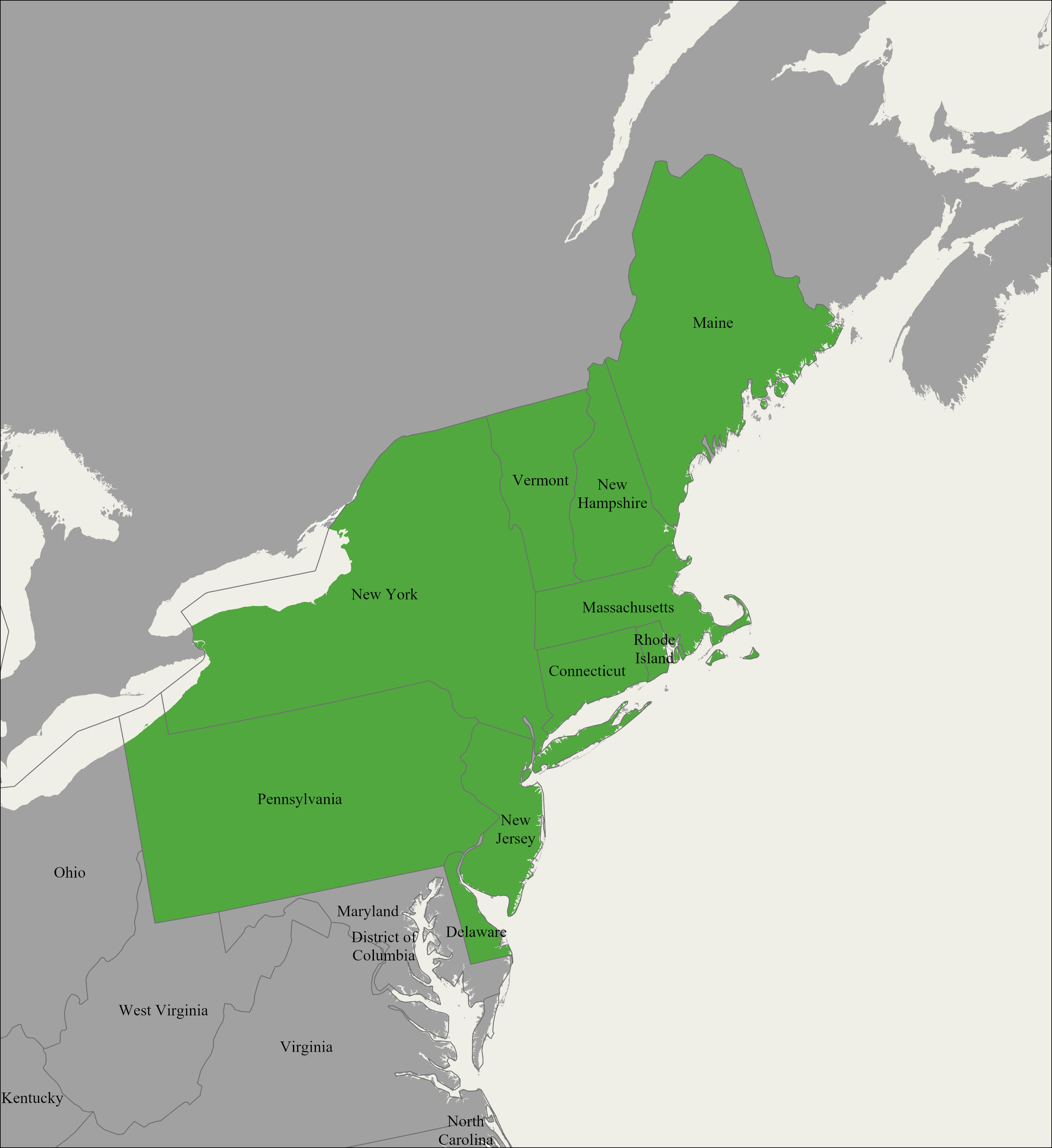 Eastern States Mission Map 1839
